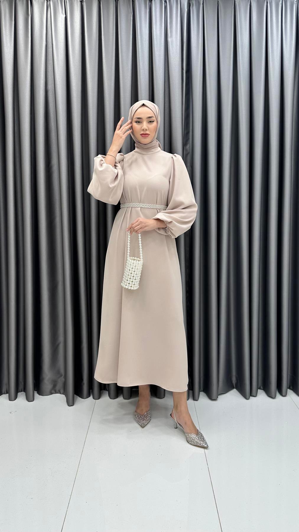 9879 Y Bayan Elbise-Taş