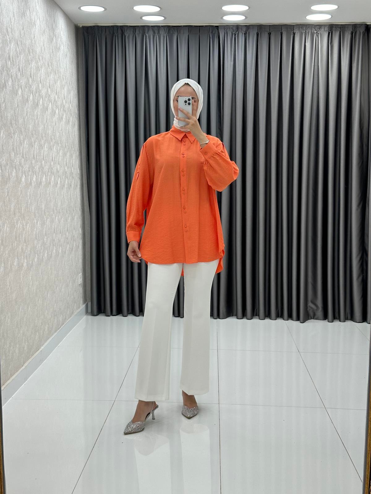 9894 Y Bayan Tunik-Turuncu