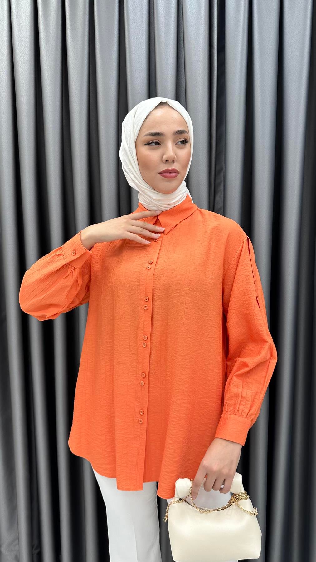9894 Y Bayan Tunik-Turuncu