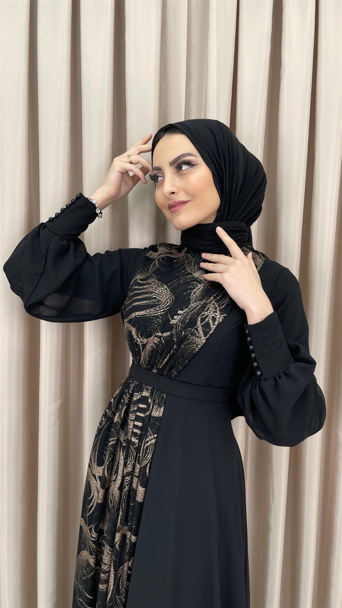 G 470 Halka Desen Elbise