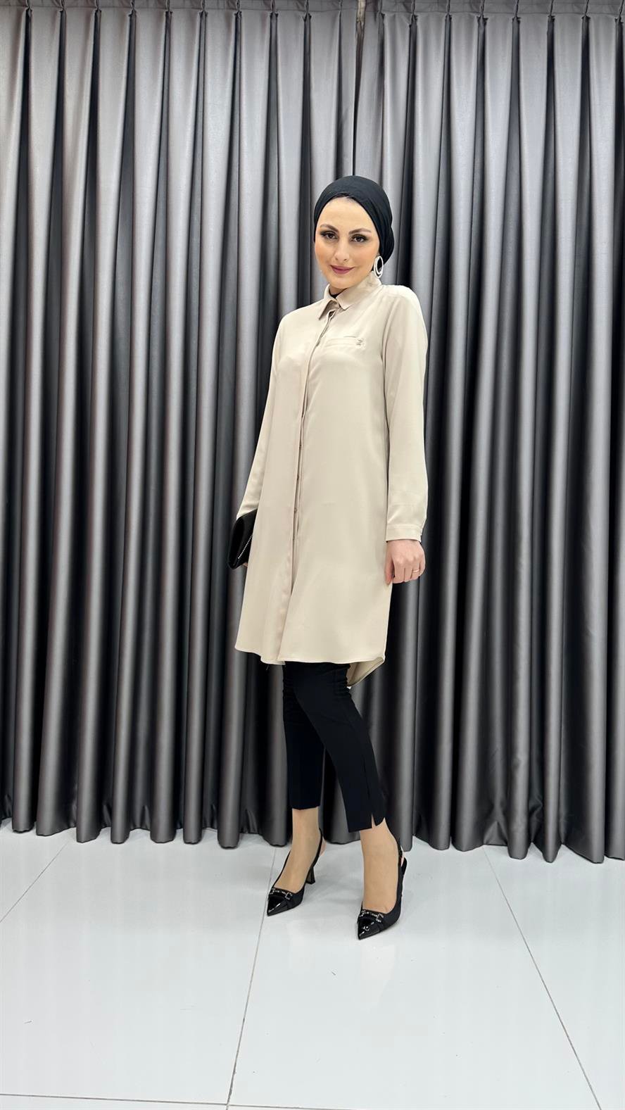 T 0767 SHON TUNİK-Bej