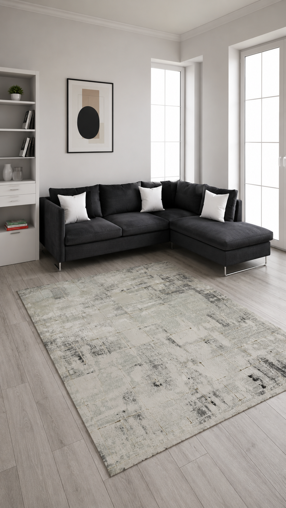 AGAH KF413 GRİ DİKDÖRTGEN DESEN