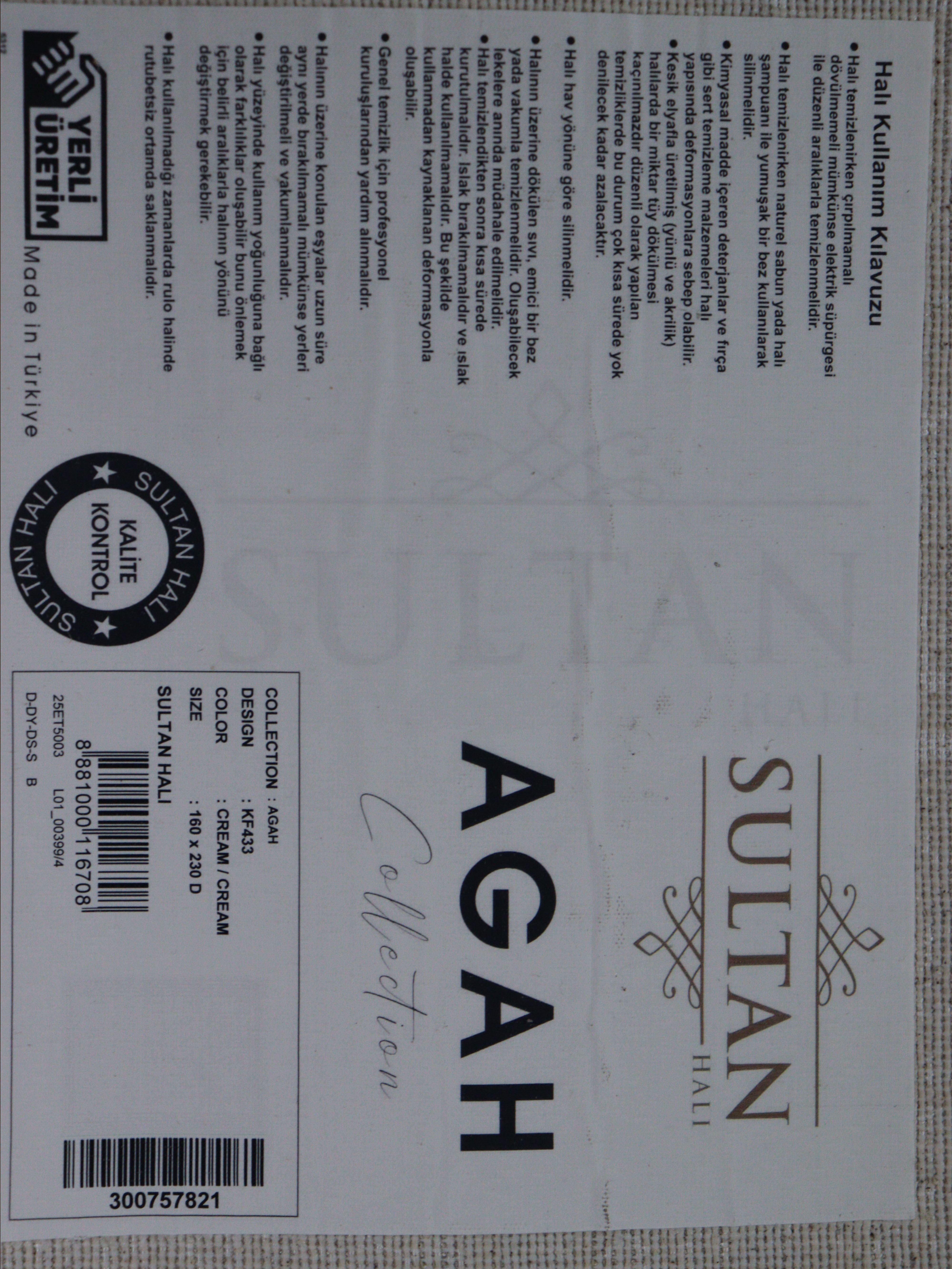 AGAH KF433 GRİ-MAVİ ÇİZGİ BORDÜRLÜ