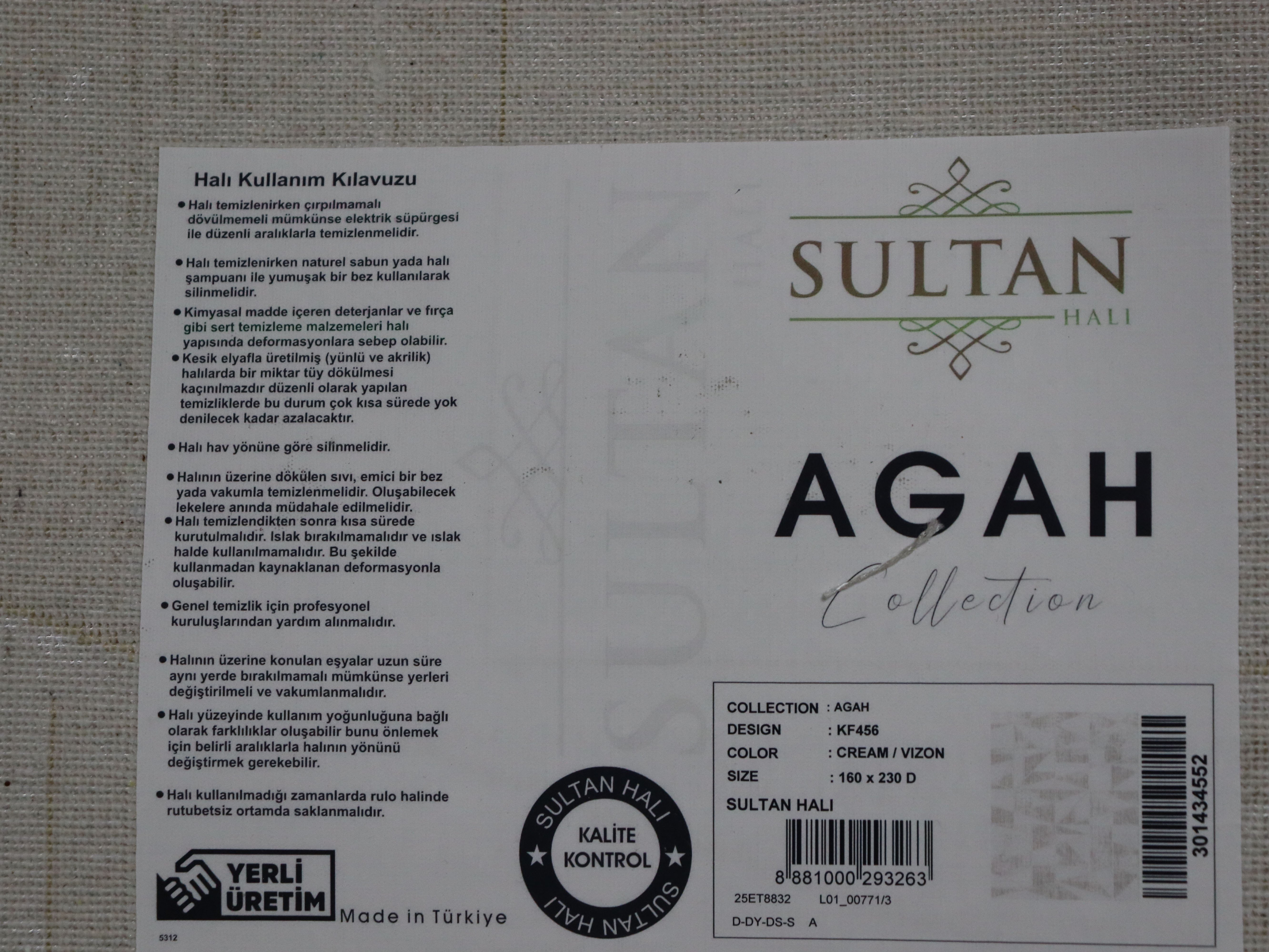 AGAH KF456 KREM VİZON