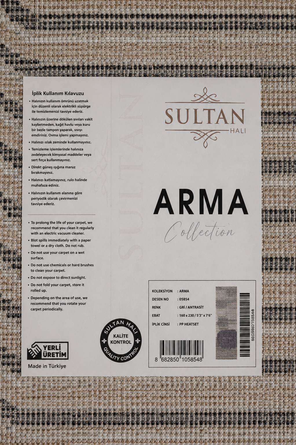 ARMA Serisi Multi Gri Geometrik Desenli Modern Halı | MC 402