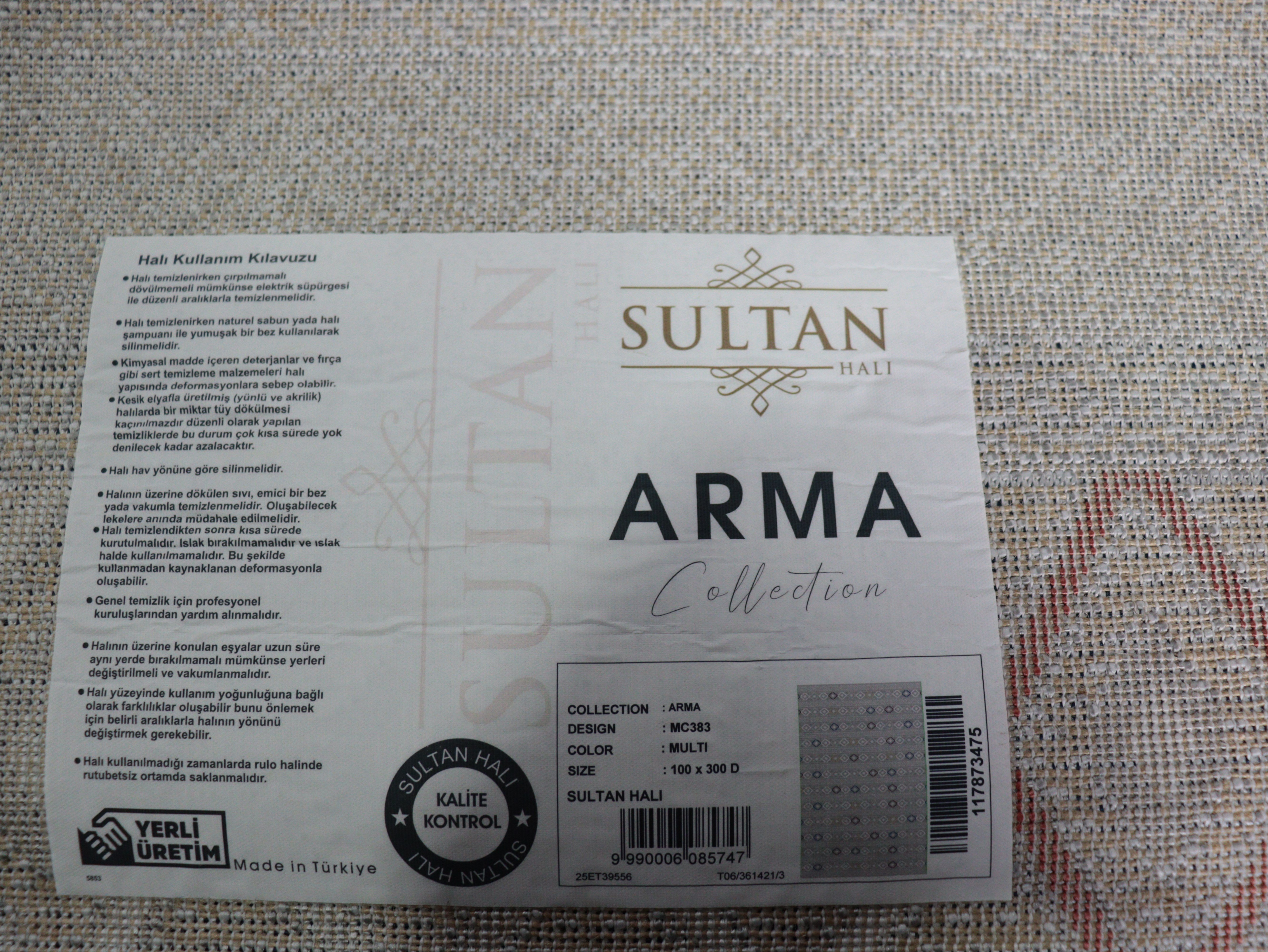 ARMA Serisi Multi Renkli Baklava Desenli Modern Halı | MC 383