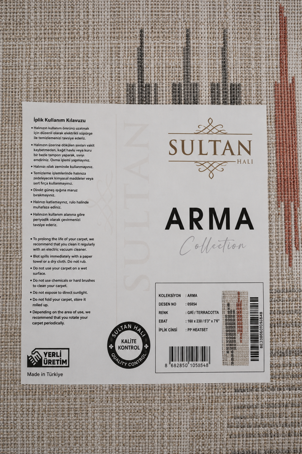 ARMA Serisi Multi Renkli Müzik Desenli Dekoratif Halı | MC 434