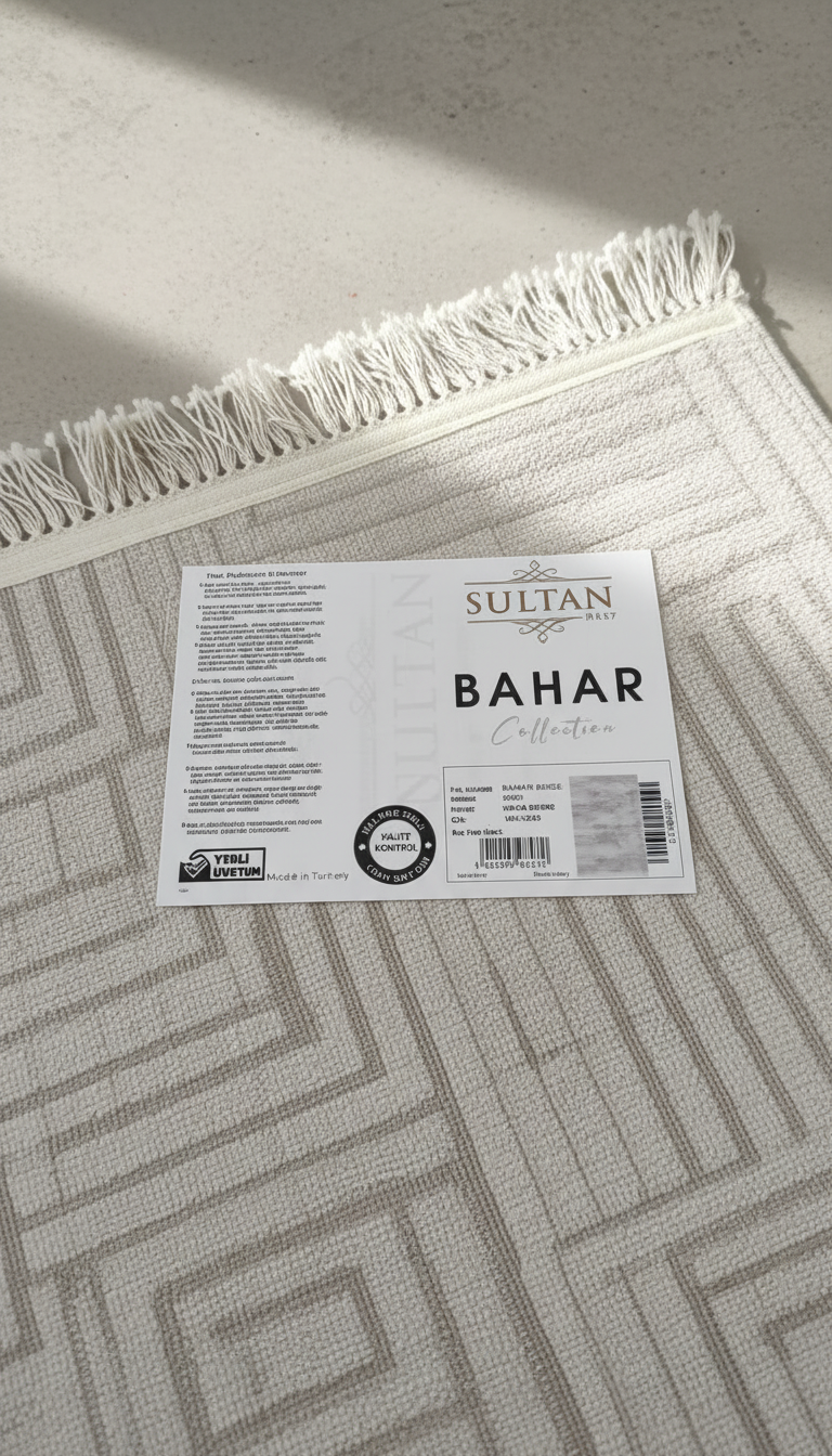 BAHAR Serisi Krem Kahve Yumuşak Geçişli Modern Desenli Halı | BT371