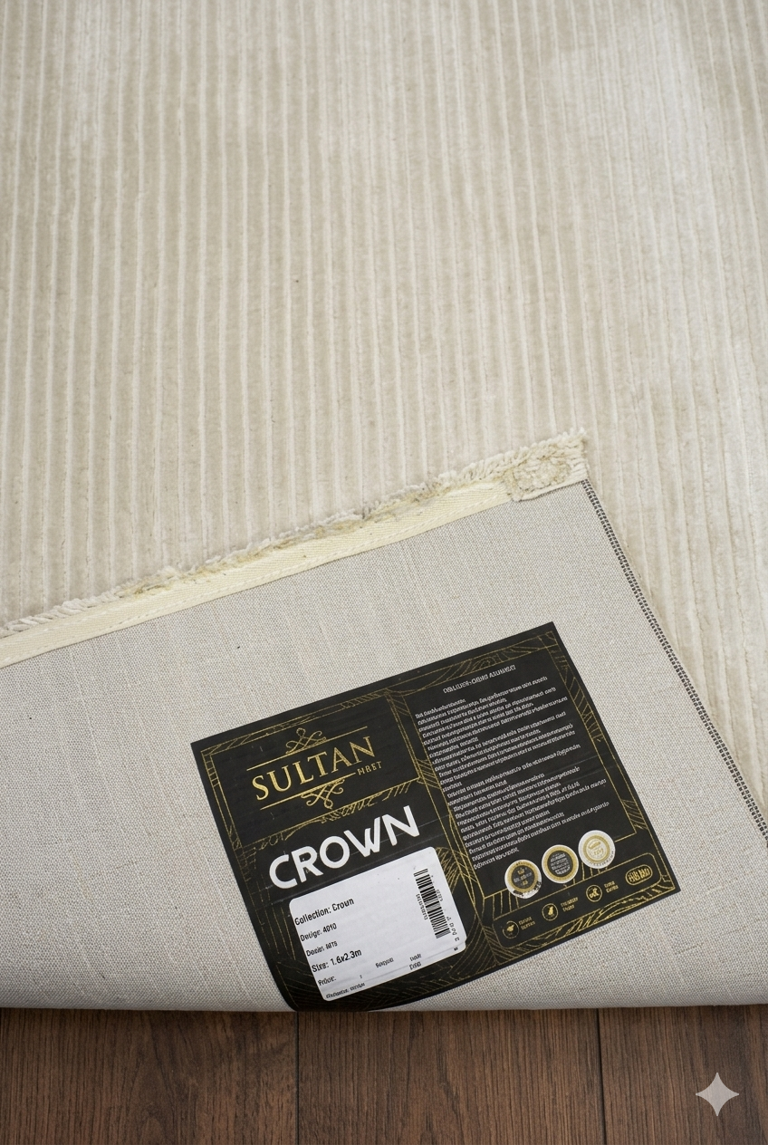 Crown 4010 KREM Seri  Makine Dokuma Taban Modern Salon Halısı | Sultan Halı