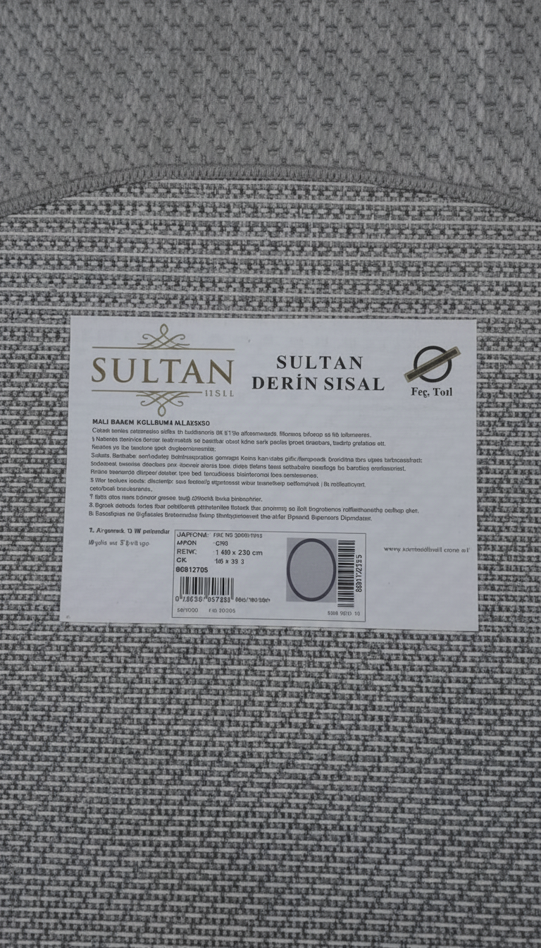 Derin Sisal Yuvarlak Gri Bordürlü Açık Gri Jüt Sisal Dekoratif Kaymaz Taban Yıkanabilir Halı | ST08