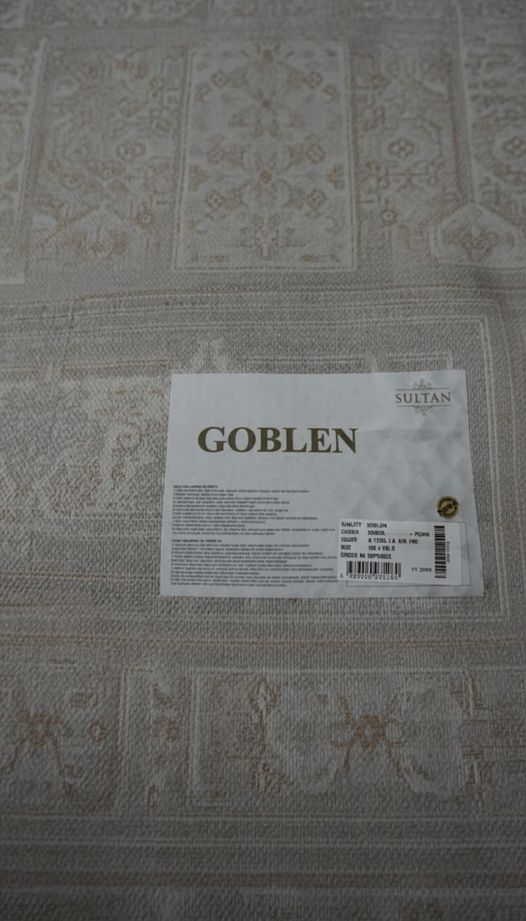 GOBLEN Serisi 710.000 Point Toz Tutmaz Pamuk Tabanlı A.Yeşil A.Gri Halı ı 9450