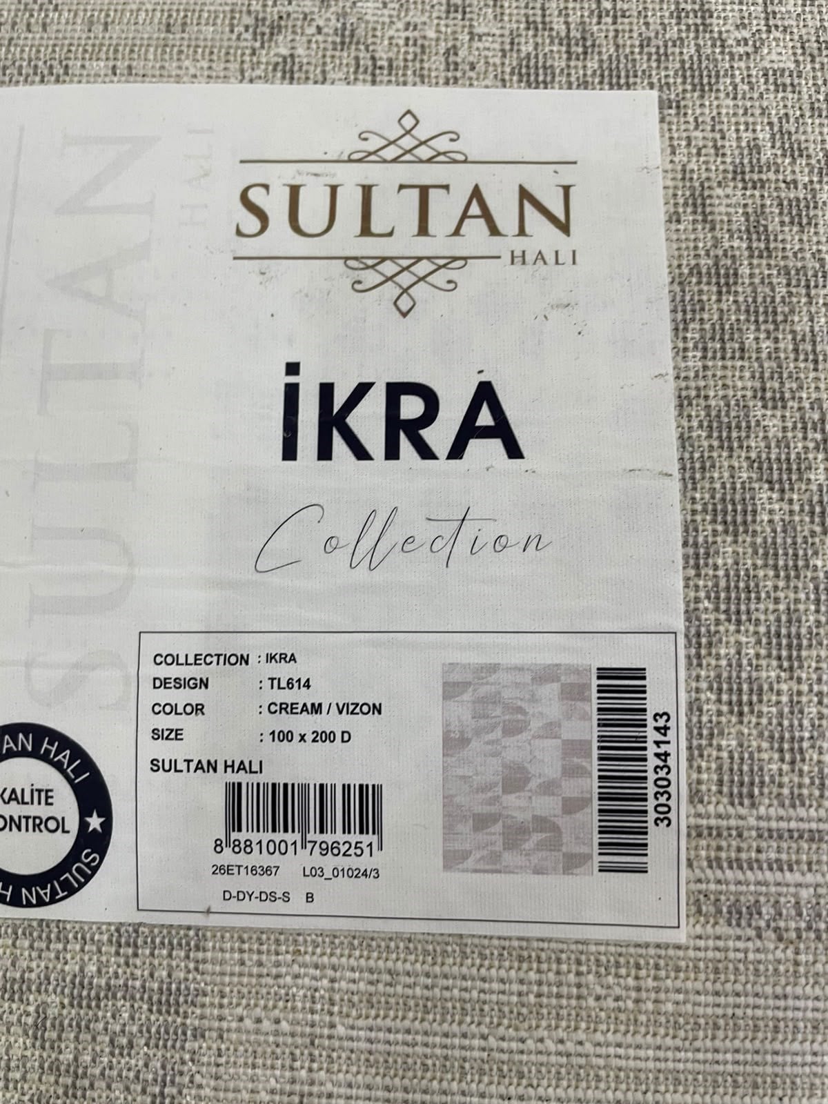 Gri Çizgili Modern Halı  İkra LT614