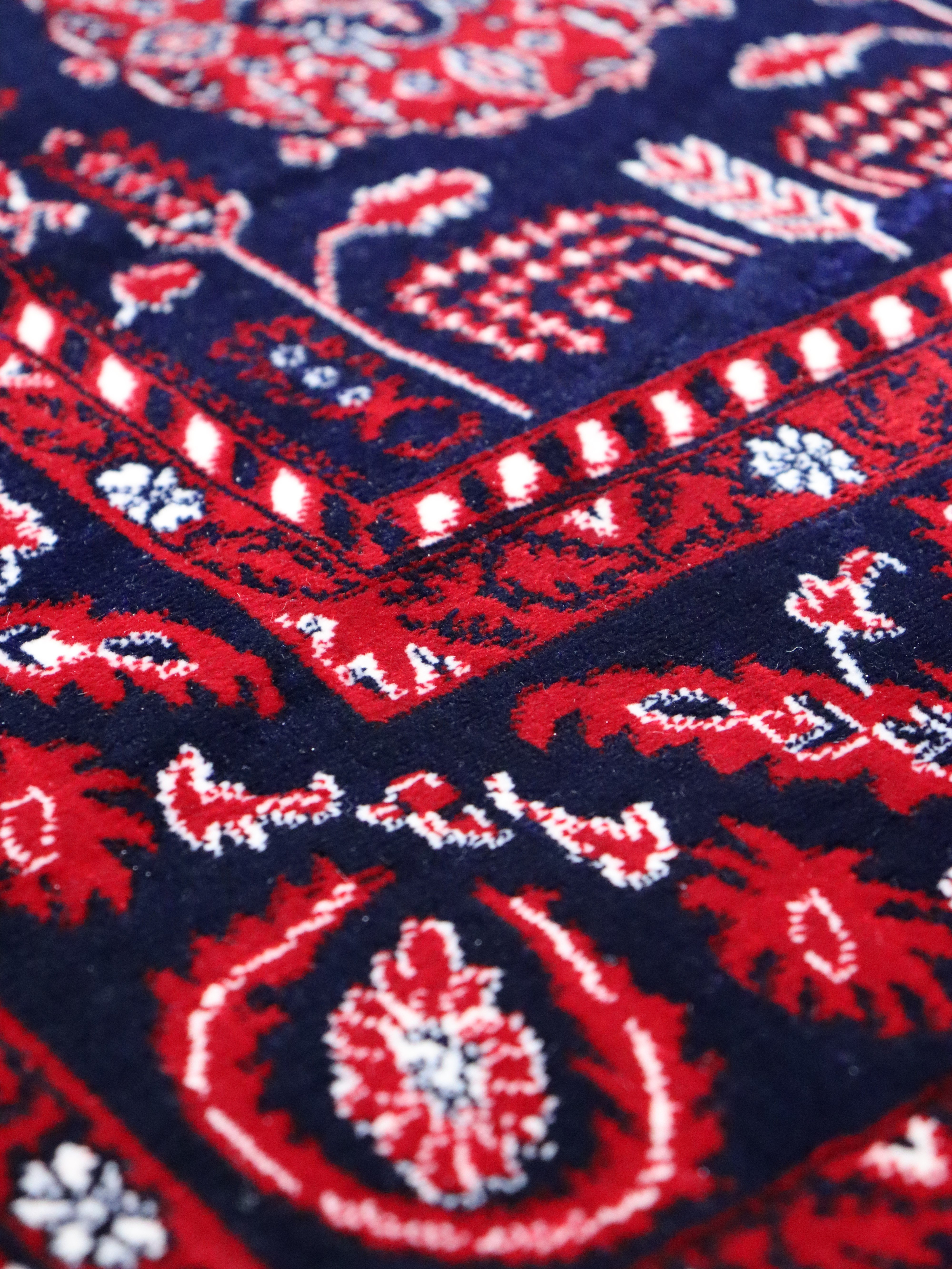 Kırmızı Afgan Tarzı Altı Kaymaz Yıkanabilir Şönil Kilim & Halı | SDF023