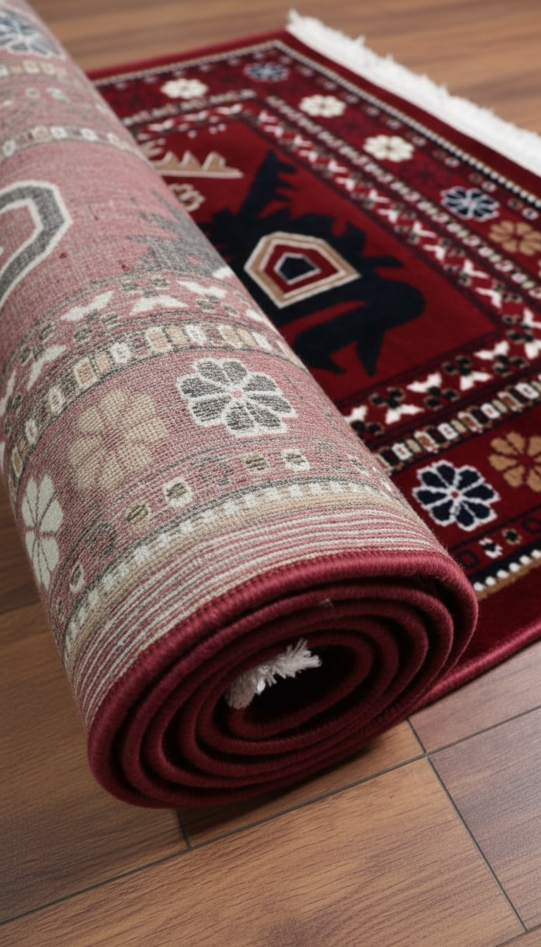 NAKIŞ Serisi Kırmızı Zeminli Etnik Motifli Şık Salon Halısı | AF314 RED