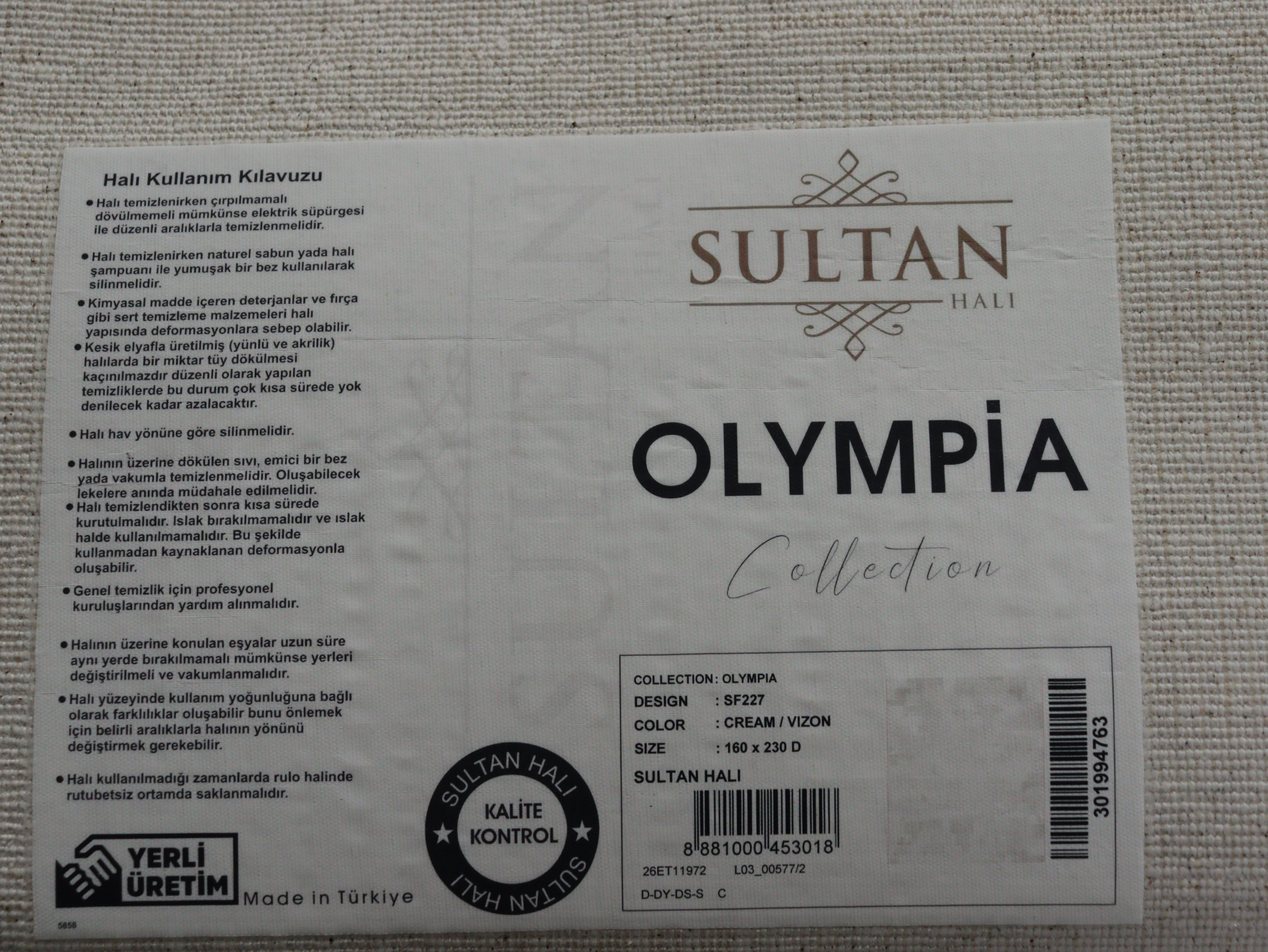 OLYMPİA SF227 CREAM VİZON (DETAYLI)