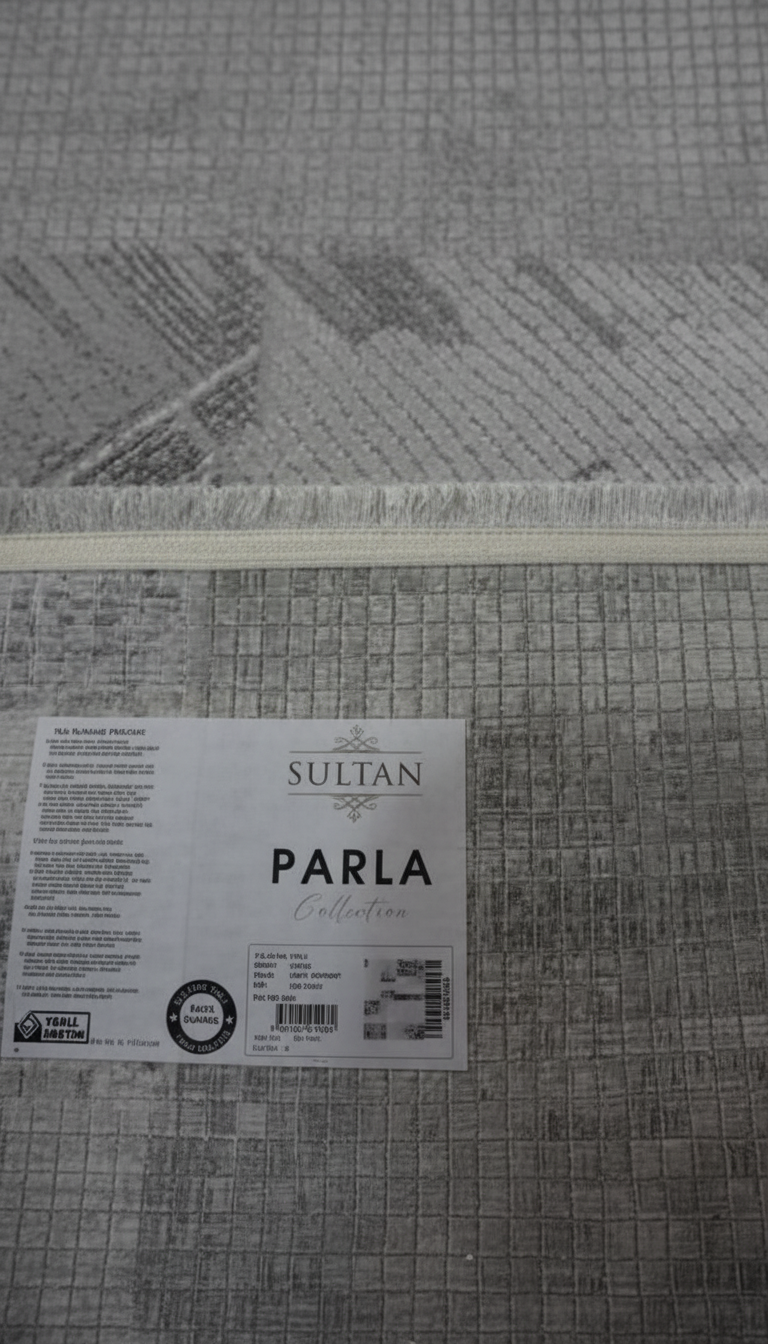PARLA Serisi Modern Geometrik Desenli Gri Antrasit Halı | LZ312A