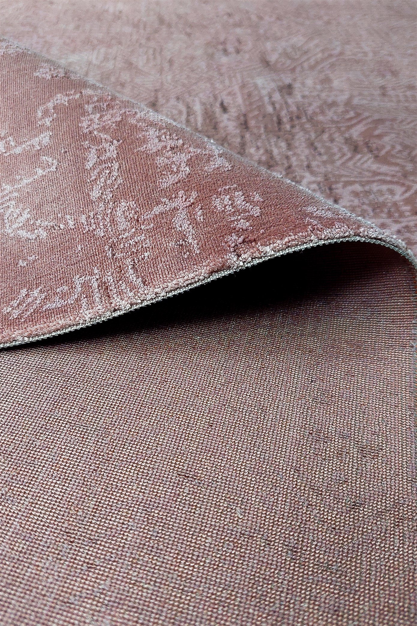 Rose Rengi Vintage Model Altı Kaymaz Makine Dokuma Halı