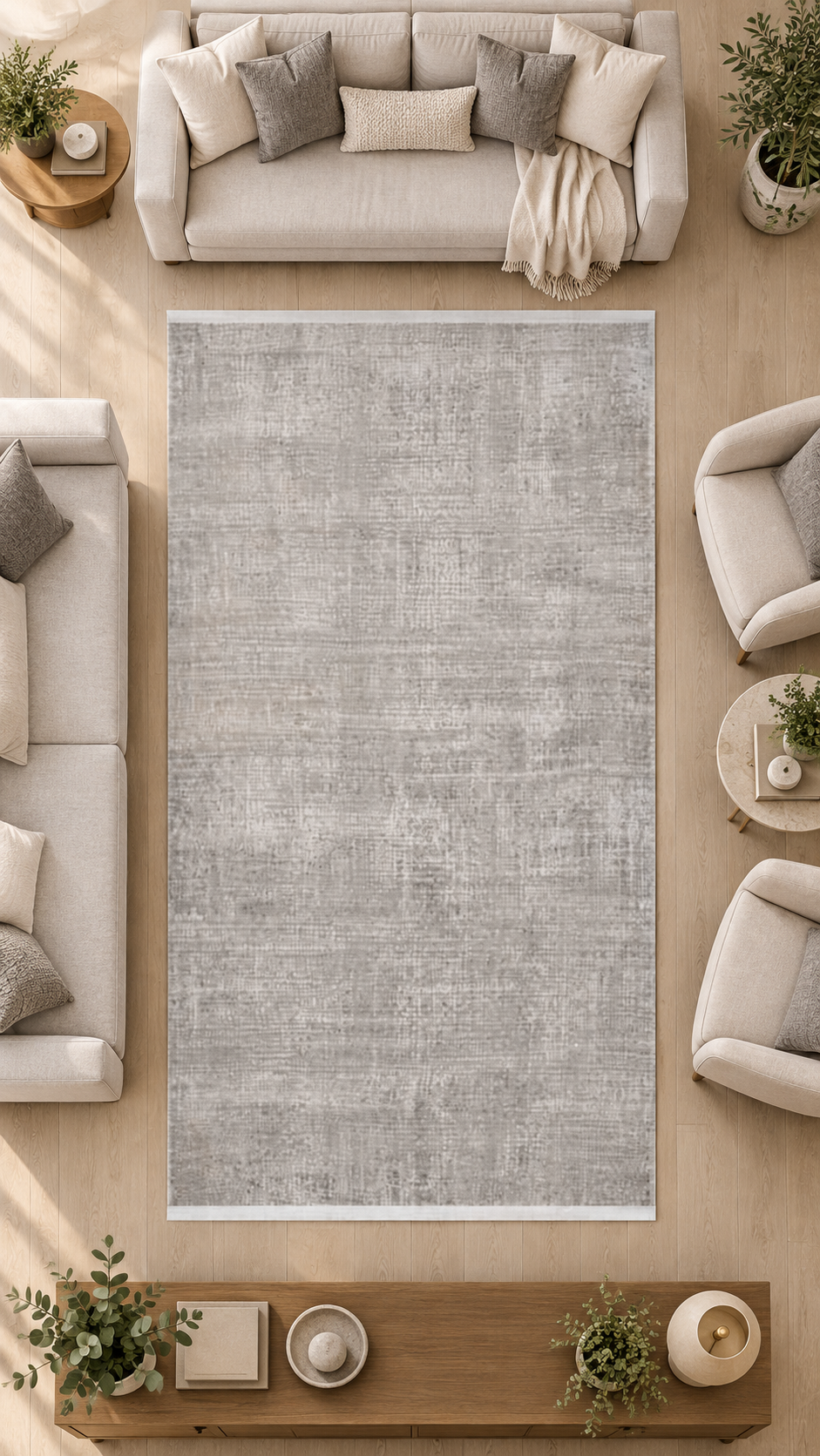 Siena Çizgili Şık Modern Halı SF384 GREY & VİZON
