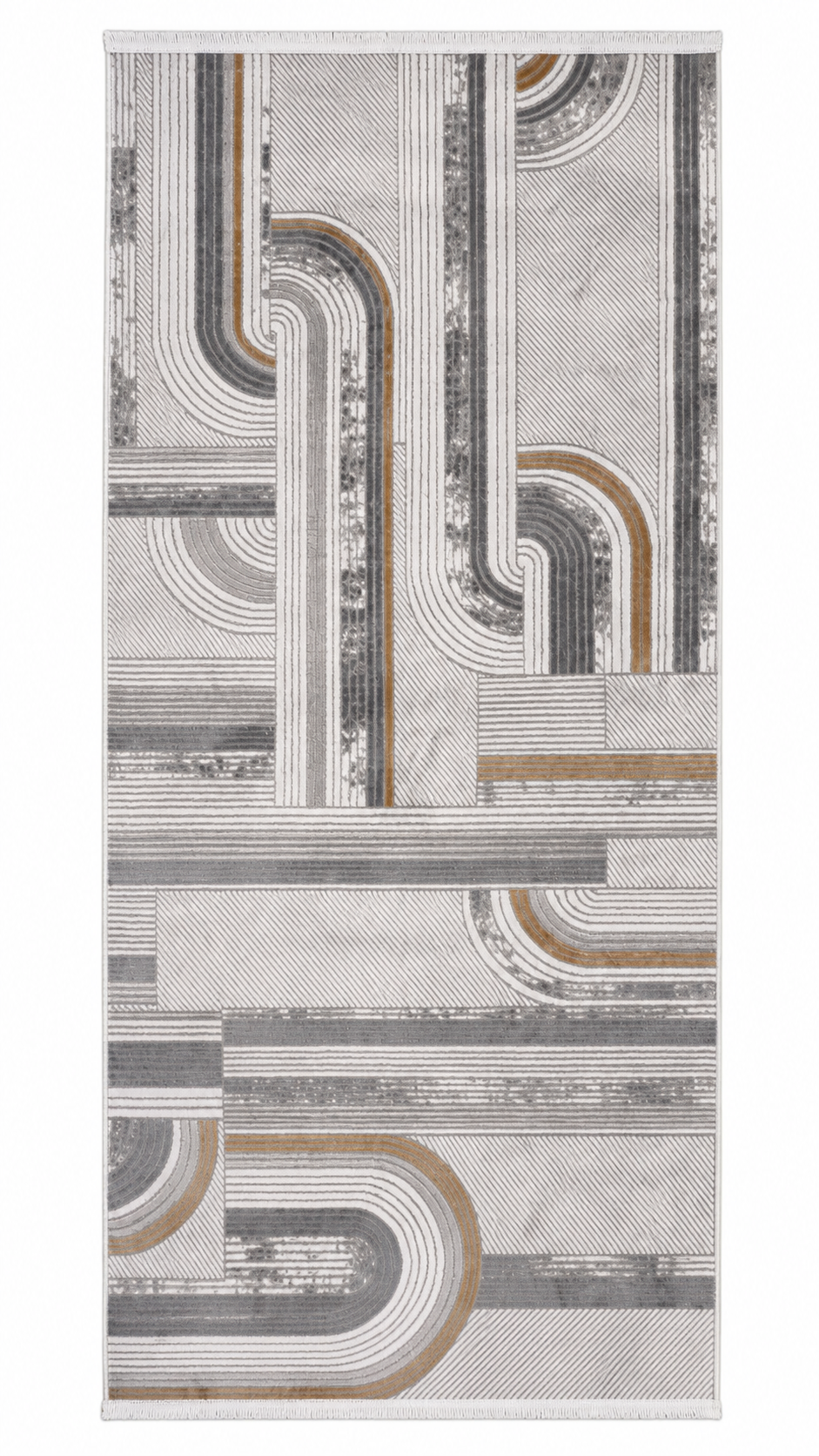 Siena Çizgili Şık Modern Halı SF432 GREY & VİZON