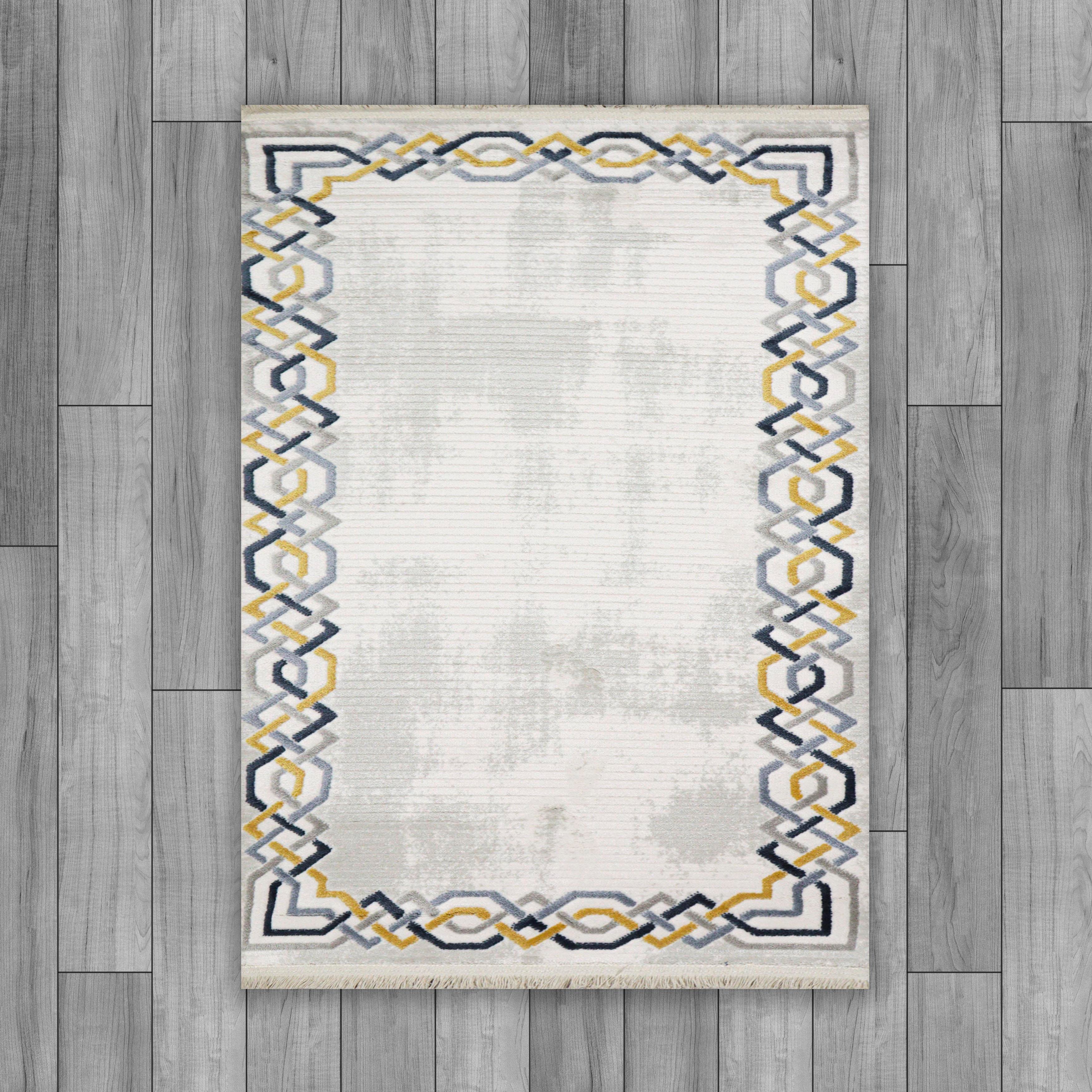 Sultan Asel Zincir Desen Modern Akrilik Makine Dokuma Salon Halısı - 11575