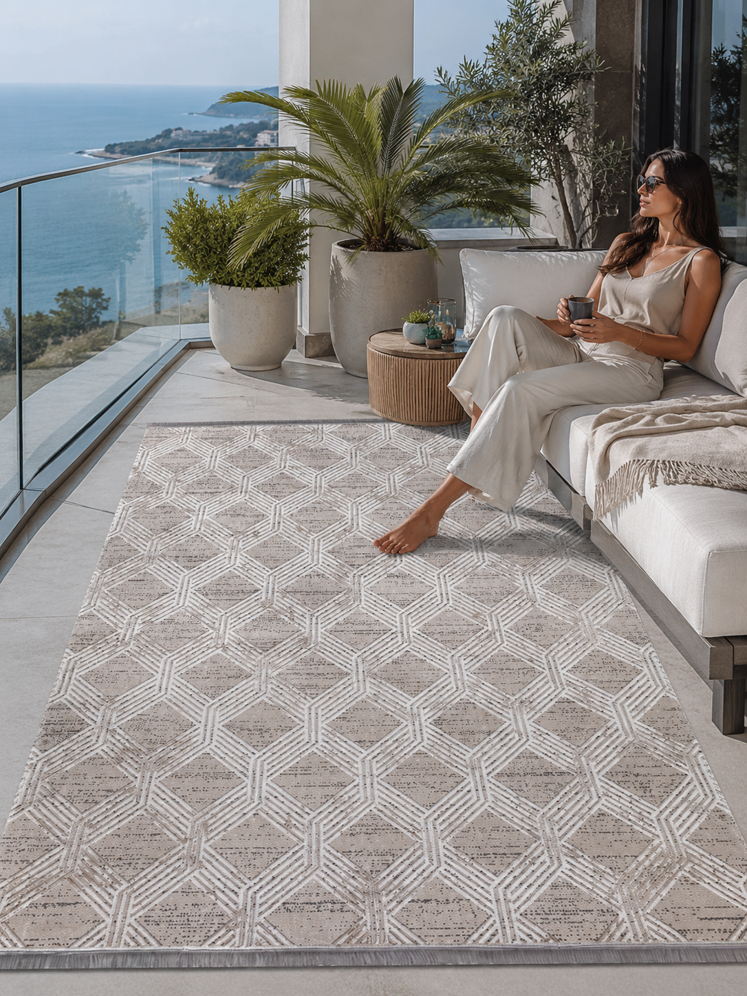 Sultan Asya Modern  Makine Dokuma Salon Halısı - CR73