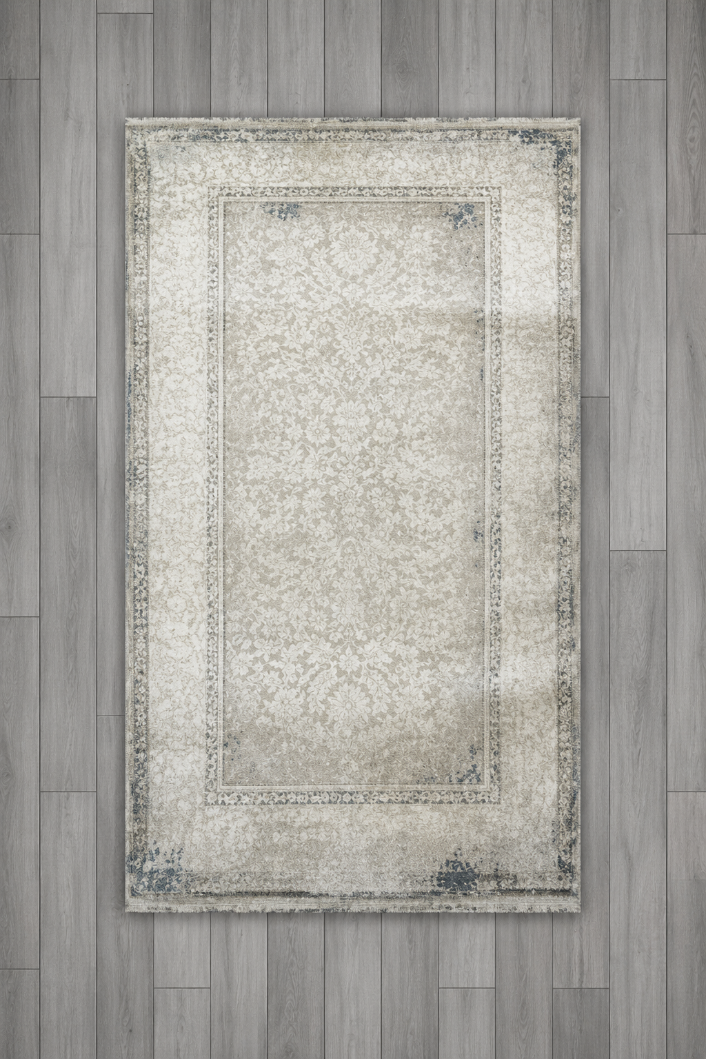 Sultan Majesty Çerçeveli Mavi Modern  Makine Dokuma Salon Halısı - 3081