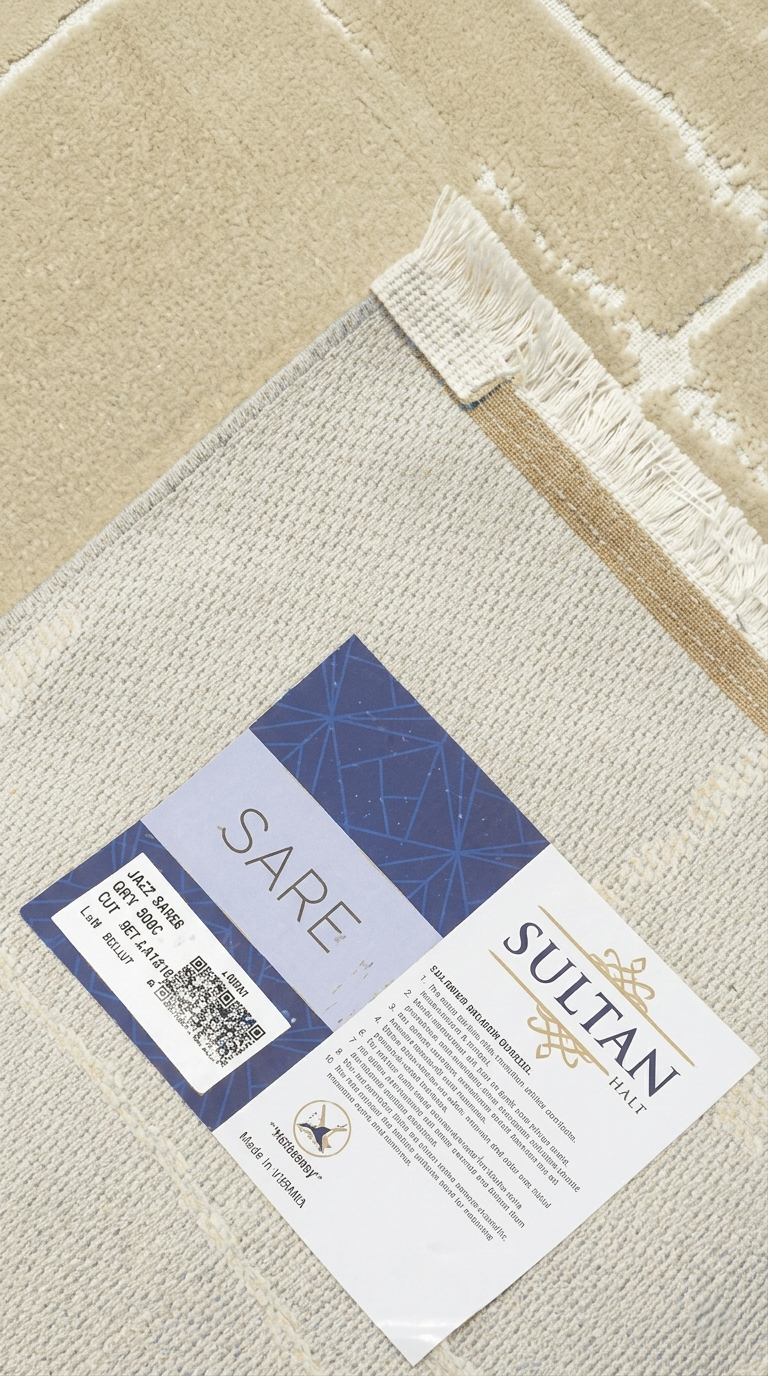 Sultan Sare 04 Yumuşak Parlak Yüzeyli Kaymaz Makinede Yıkanabilir Altı Kaymaz Dokuma Halı