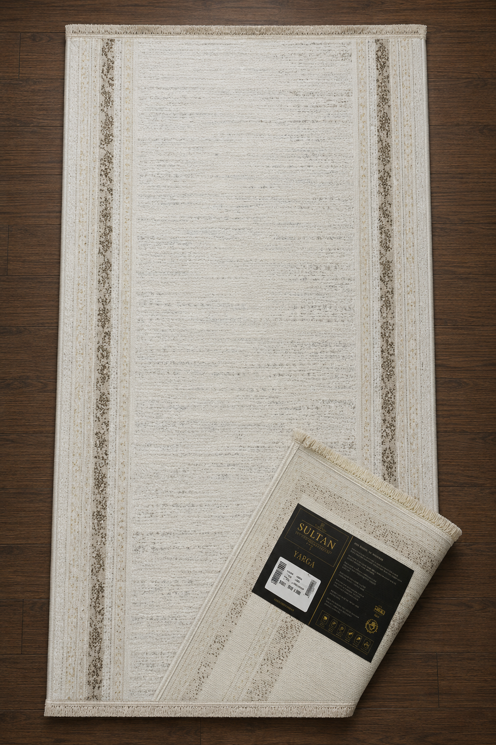 Sultan Serra bordürlü Krem Modern Akrilik Makine Dokuma Salon Halısı - 11310