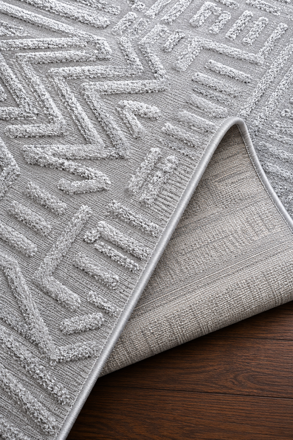 Sultan Zen Etnik Desen Gri Modern Akrilik Makine Dokuma Salon Halısı - 6709