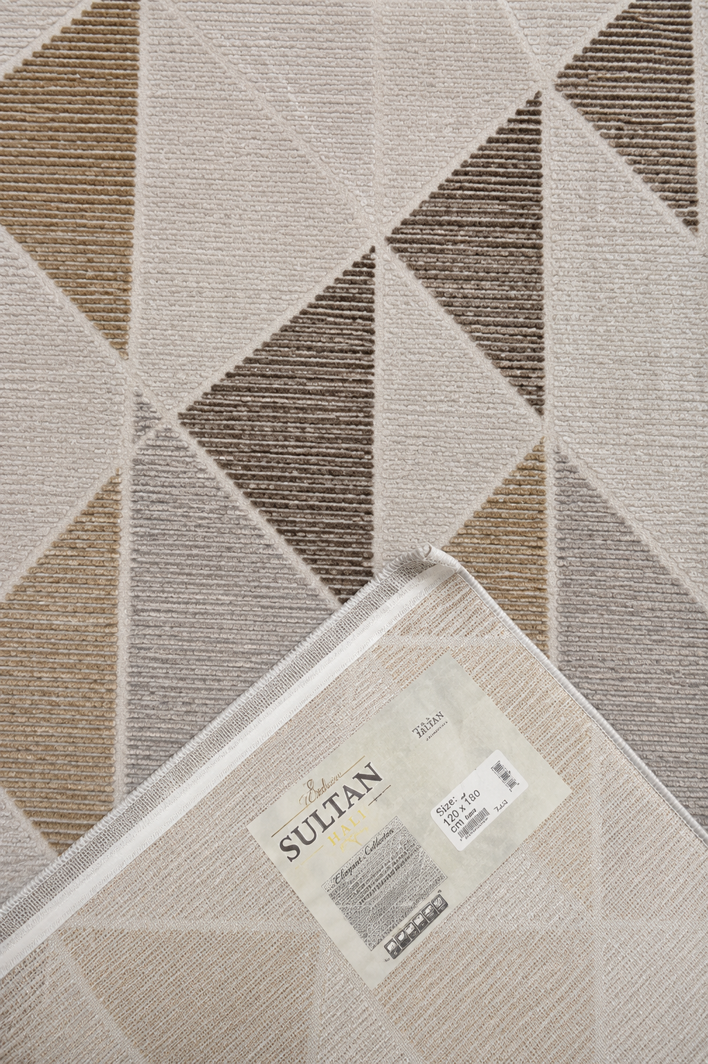 Sultan Zen Modern Desen Krem Modern Akrilik Makine Dokuma Salon Halısı - 6609