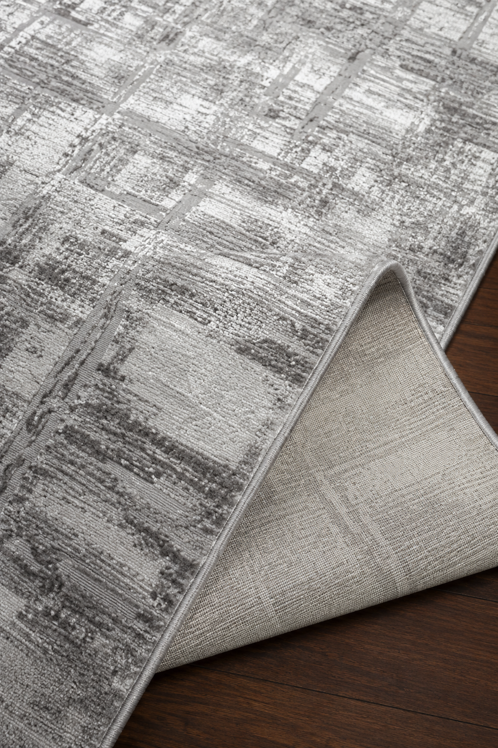 Sultan Zen Taş Desen Gri Modern Akrilik Makine Dokuma Salon Halısı - 6711