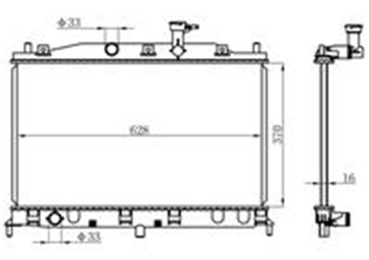 ACCENTRADYATOR BRAZİNG ACCENT ERA 1..4-1.6I 05 AC KLİMASIZ MEK 370X628X18 ORIS BHY036ORISORIS BHY036