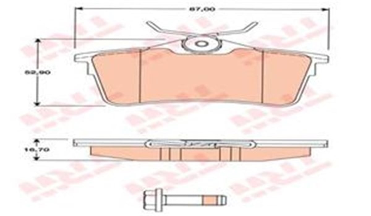 BERLINGOFREN BALATASI ARKA DISKLI 4254.29 / 1623180680 PSA PARTNER TEPEE / BERLINGO-3 08- 1.6 HDI TRW TRW GDB1799TRWTRW GDB1799