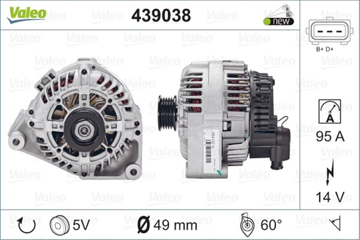 BMWALTERNATÖR BMW VALEO 439038VALEOVALEO 439038