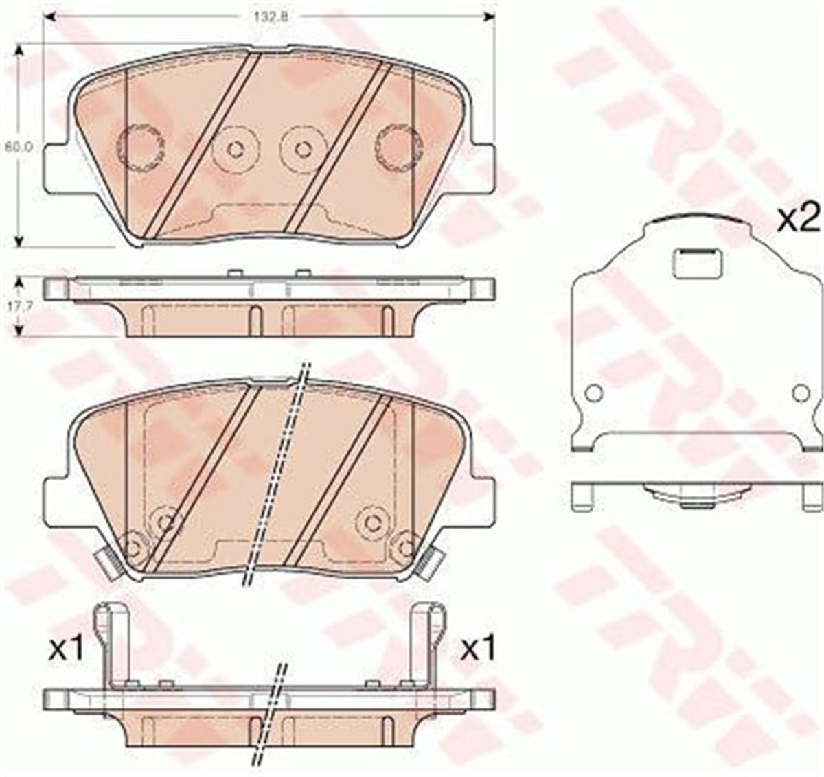 CEEDÖN BALATA I30 11-16 VELOSTER 11 CARENSIV 13 CEED 12 SORENTO II 09 TRW GDB3549TRWTRW GDB3549