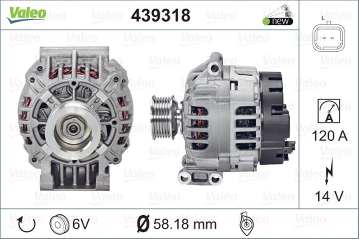 CLIOALTERNATÖR RENAULT CLIO II VALEO 439318VALEOVALEO 439318