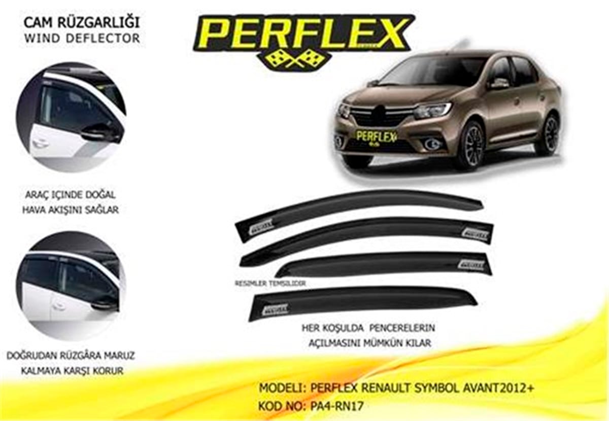 CLIOCAM RÜZGARLIĞI RENAULT SYMBOL AVANT 2012 4 LÜ PERFLEX PA4-RN17PERFLEXPERFLEX PA4-RN17