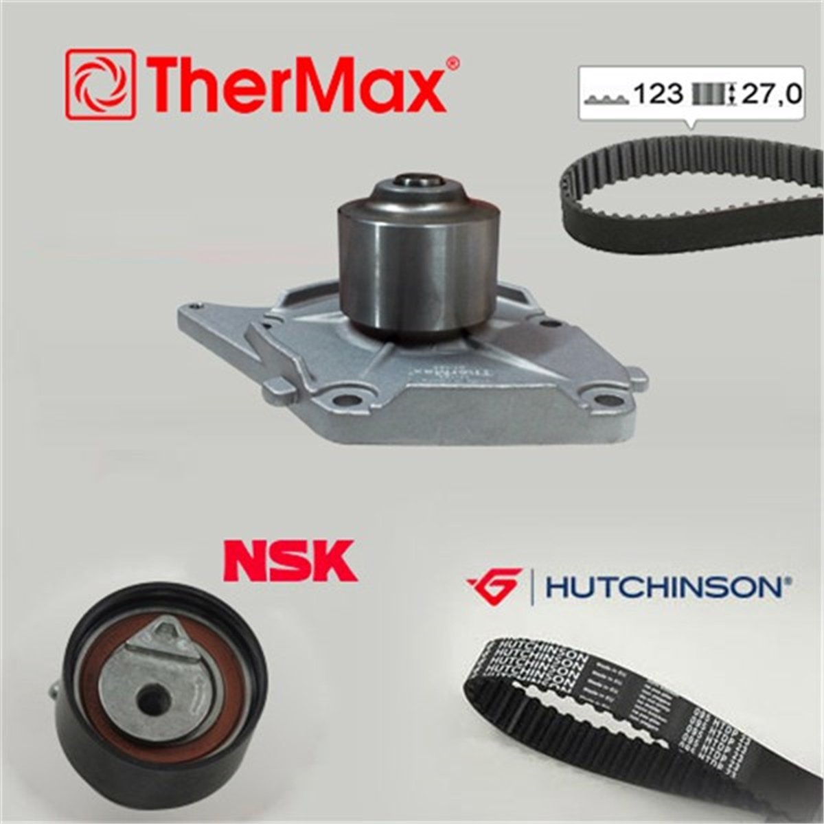 CLIODEVİRDAİMLİ EKSANTRİK GERGİ KİTİ CLIO II 01 KANGOO 01 MEGANE II-EXP 02 -1.5DCI K9K 123 DİŞ THERMAX T15.165THERMAXTHERMAX T15.165