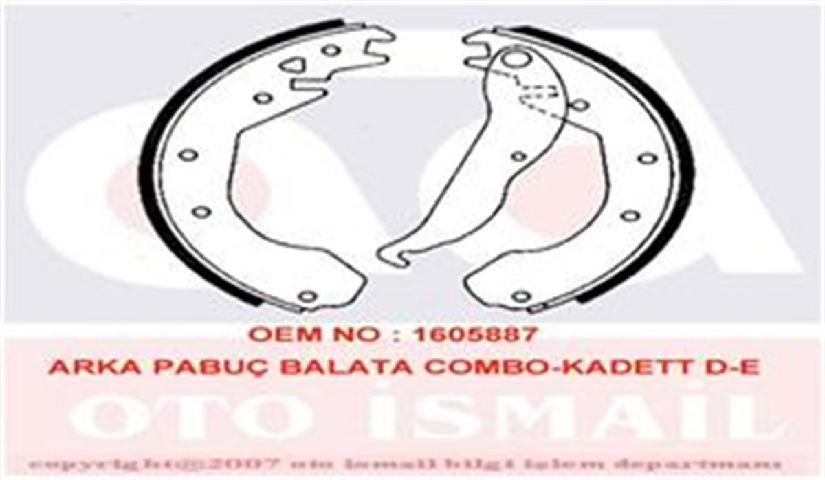 COMBOARKA PABUÇ BALATA COMBO 1.2 1.4 1.7D 94-10.01 KADETT1.4-1.5-1.7 93-00 230X509 VALEO 562058VALEOVALEO 562058