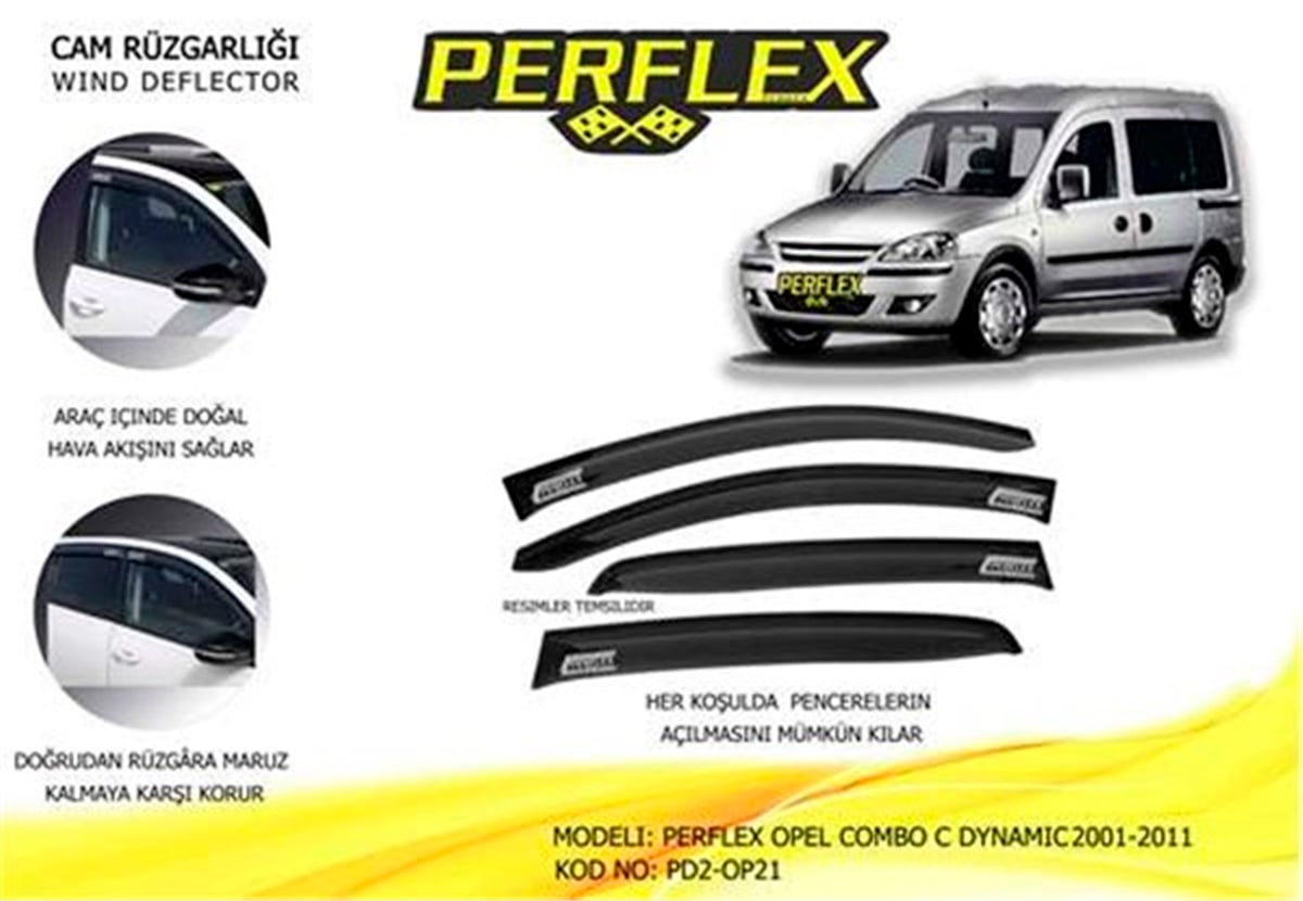 COMBOCAM RÜZGARLIĞI OPEL COMBO C DYNAMIC 2001-2011 2 Lİ PERFLEX PD2-OP21PERFLEXPERFLEX PD2-OP21