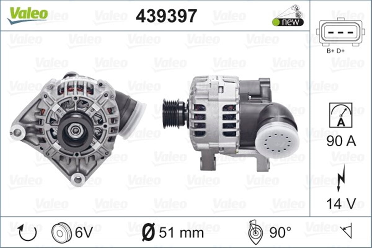 E46ALTERNATÖR BMW 3 E46 VALEO 439397VALEOVALEO 439397