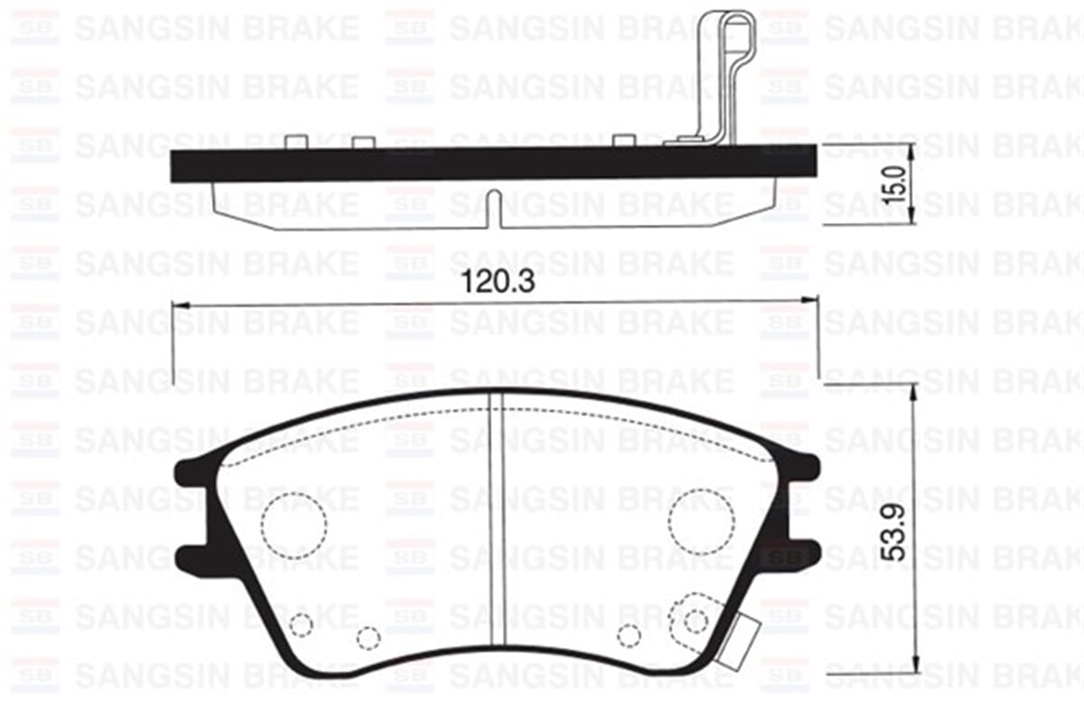 ELANTRAÖN BALATA DİSK HYUNDAI ELANTRA XD 1.5 00-06 SANGSIN SP1147SANGSINSANGSIN SP1147