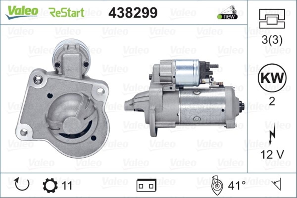 FOCUSMARŞ MOTORU FORD FOCUS III. C-MAX II 1.6 VALEO 438299VALEOVALEO 438299