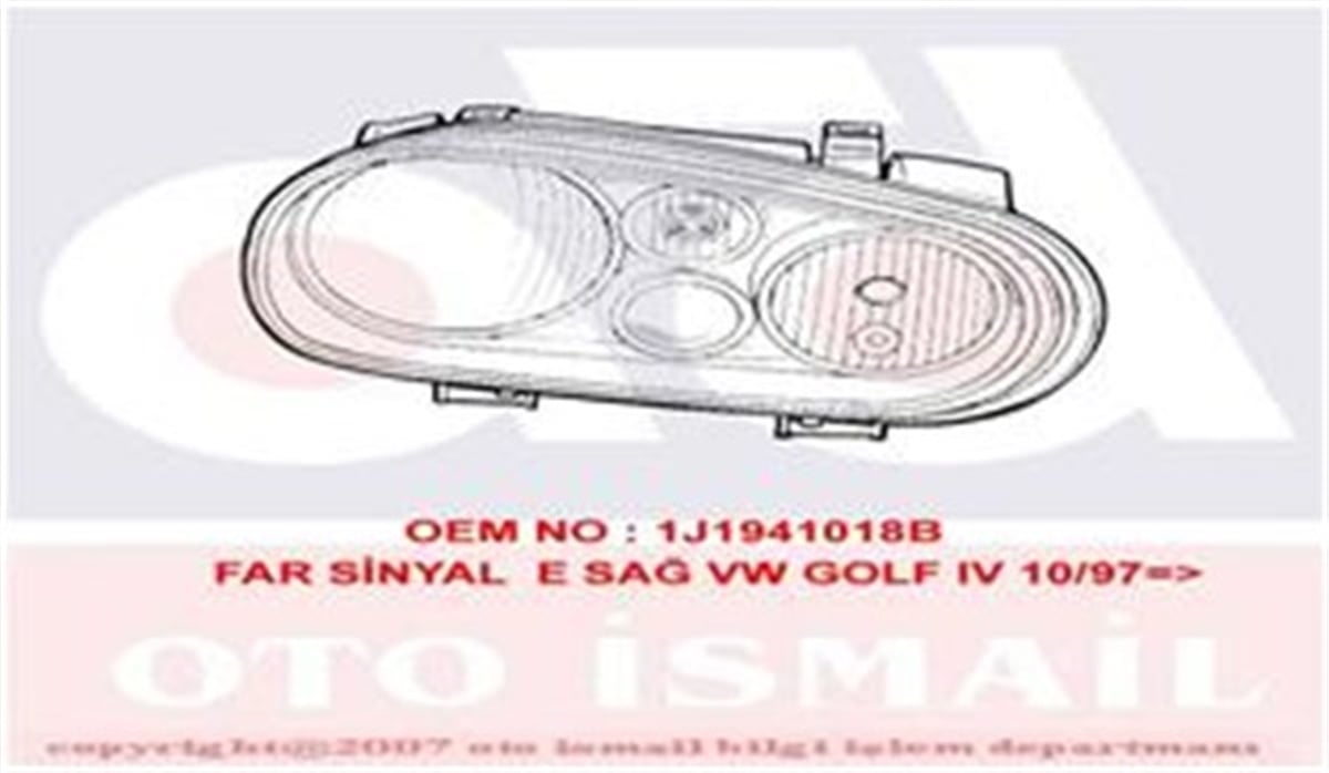 GOLFFAR SİNYAL SAĞ GOLF IV 10-97-06-06 ELEKTİRKLİ H7 H1 VALEO 086753VALEOVALEO 086753