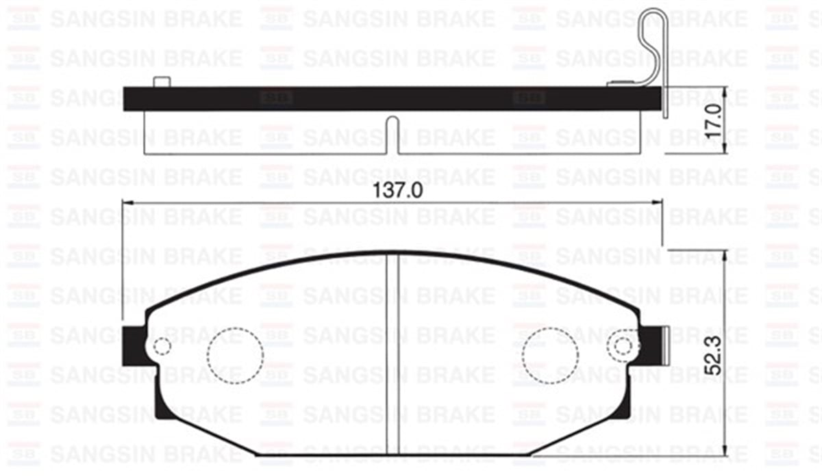 HYUNDAIÖN BALATA DİSK HYUNDAI GALLOPER I-II 2.5TD-3.0 V6 91-03 -TOYOTA HILUX PIC 2.5 D-4D05 GDB3232 SANGSIN SP1053SANGSINSANGSIN SP1053