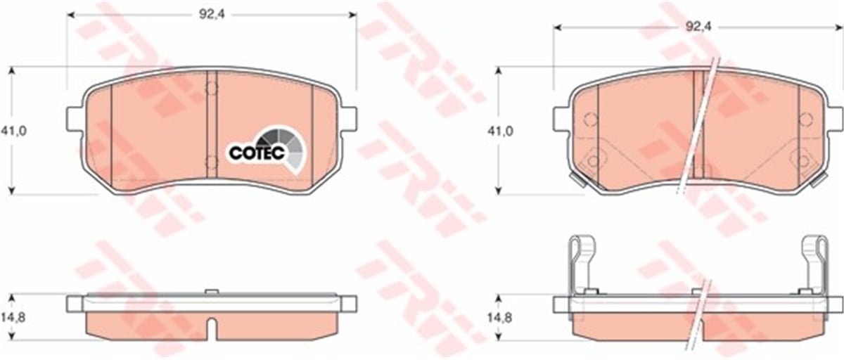 İ10ARKA BALATA HYUNDAI İ10-1.0 1.1-1.2 08 11 KIA PICANTO 1.0-1-1 08 TRW GDB3370TRWTRW GDB3370