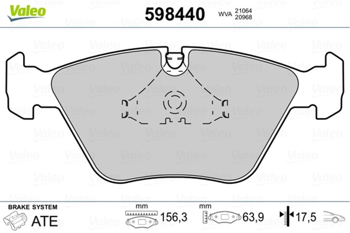 JAGUARÖN BALATA JAGUAR XJ12 6.0-6 3.2 24V-6 4.0-XJ8 3.2-4.0 97-03 -XJS 4.0-5.3-6.0-XK8 4.0 96 598231 VALEO 598440VALEOVALEO 598440