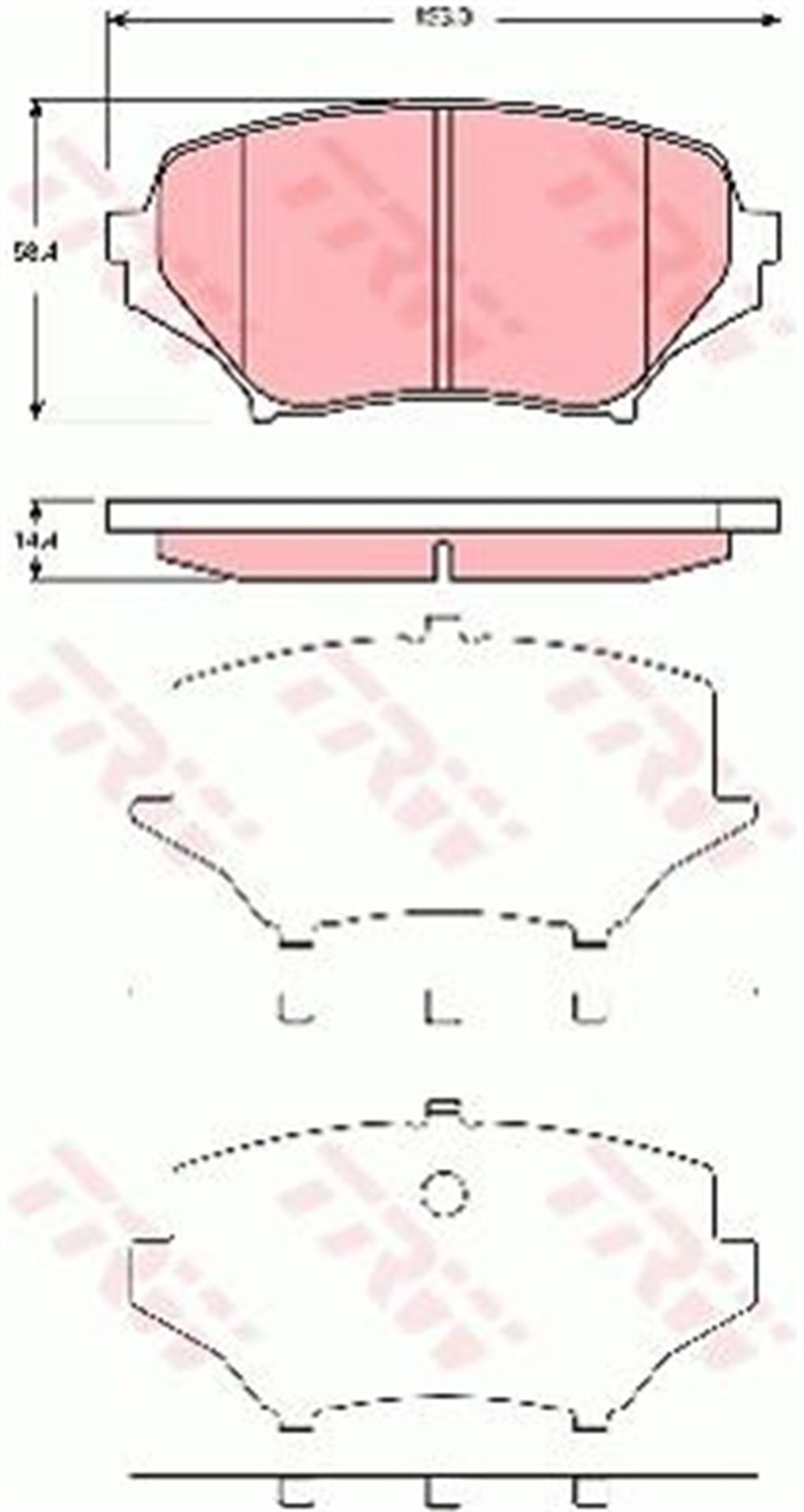 MAZDAÖN BALATA MAZDA MX5 1.61.8I16V2.0 00 05 GDB3401 597464 TRW GDB3401TRWTRW GDB3401