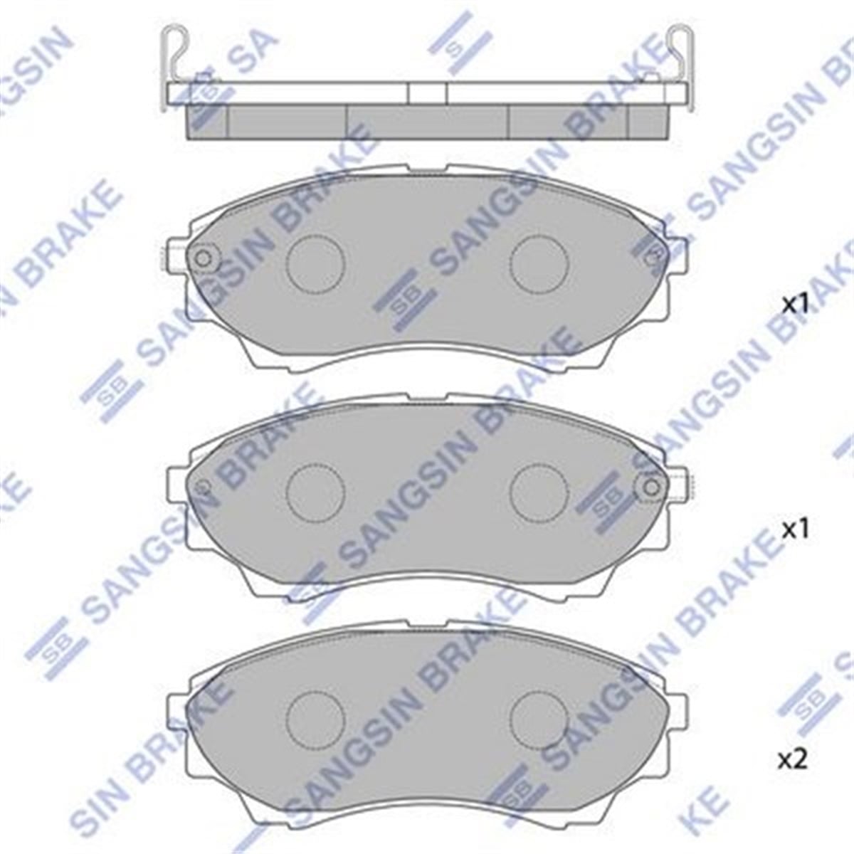 MAZDAÖN BALATA RANGER 2.5TD 02-06 2.5TDCİ 06 3.0TDCİ 06 MAZDA B-SERIE 2.5 D-2.5TDCİ-3.0TDCİ 06 G SANGSIN SP1479SANGSINSANGSIN SP1479