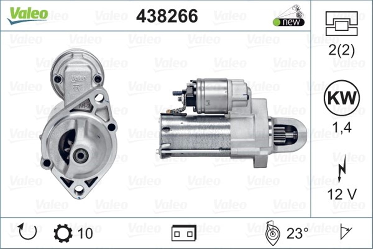 MERCEDESMARŞ MOTORU MERCEDES VALEO 438266VALEOVALEO 438266